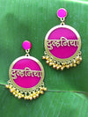 Dulhania Earrings, a quirky, unique, statement party-wear earrings from our wedding collection of earrings for women.