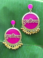 Dulhania Earrings, a quirky, unique, statement party-wear earrings from our wedding collection of earrings for women.