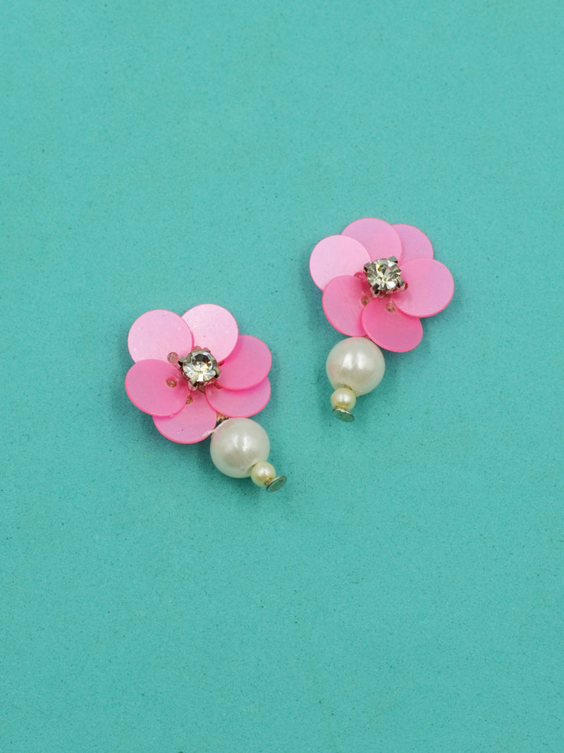 Lilly Sequin Pearl Bead Earrings