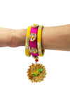 Parrot Charm Gota Bangles, beautifully handmade gota bangles with bead and parrot detailing from our latest collection of wedding themed bangles for women.