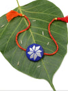 Bandhan Hand-Embroidered Rakhi (Blue)