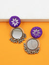 Sophia Hand-embroidered Mirror Earrings