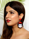 Frida Kahlo Earrings, a quirky, unique, statement party-wear earrings from our designer collection of earrings for women.