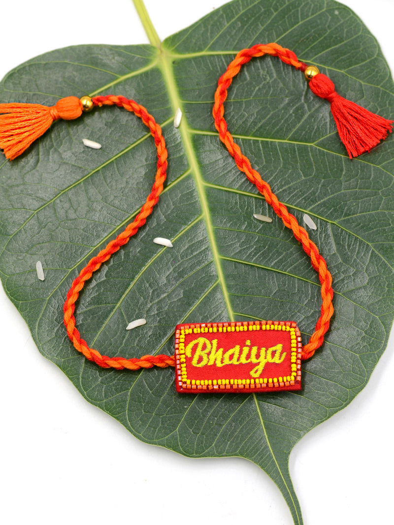 Bhaiya Embroidered Rakhi (English)