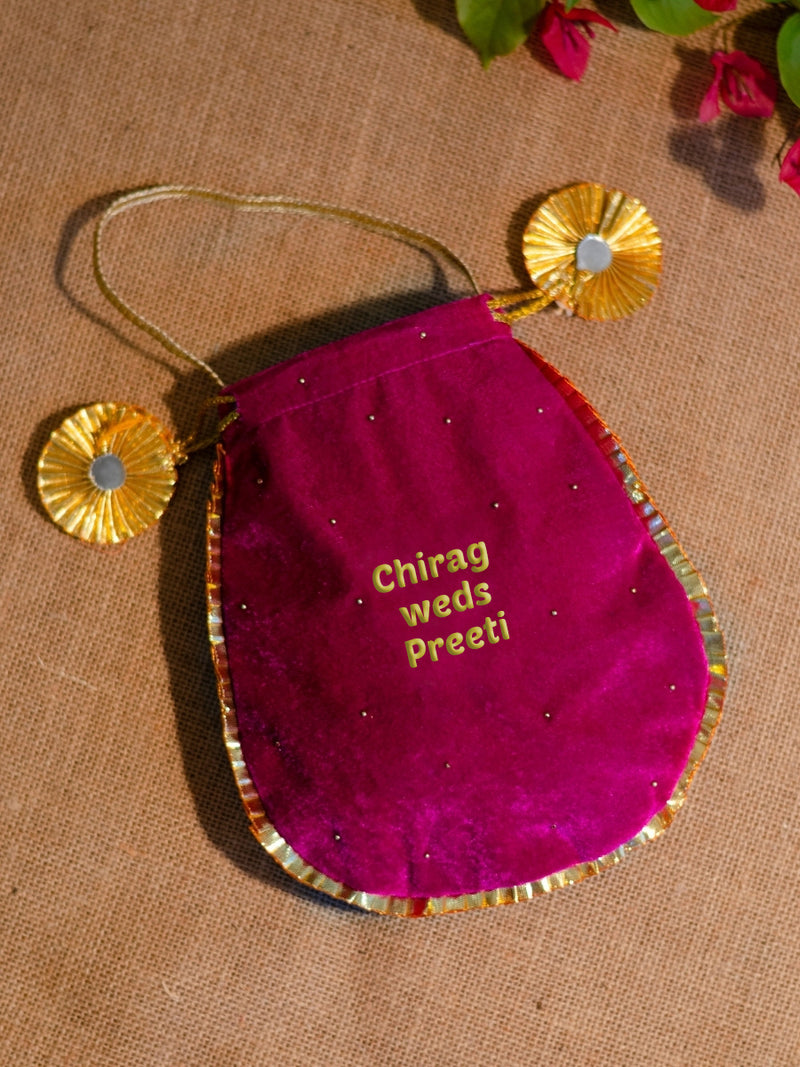 Custom-made Embroidered Gota-patti Potli