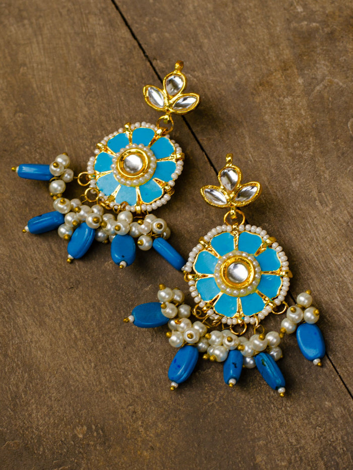Dilbaro Arch Mirror Kundan Earrings