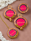 Dulhania Gota Patti Embroidered Set (Earrings + Maang Tikka + Ring)