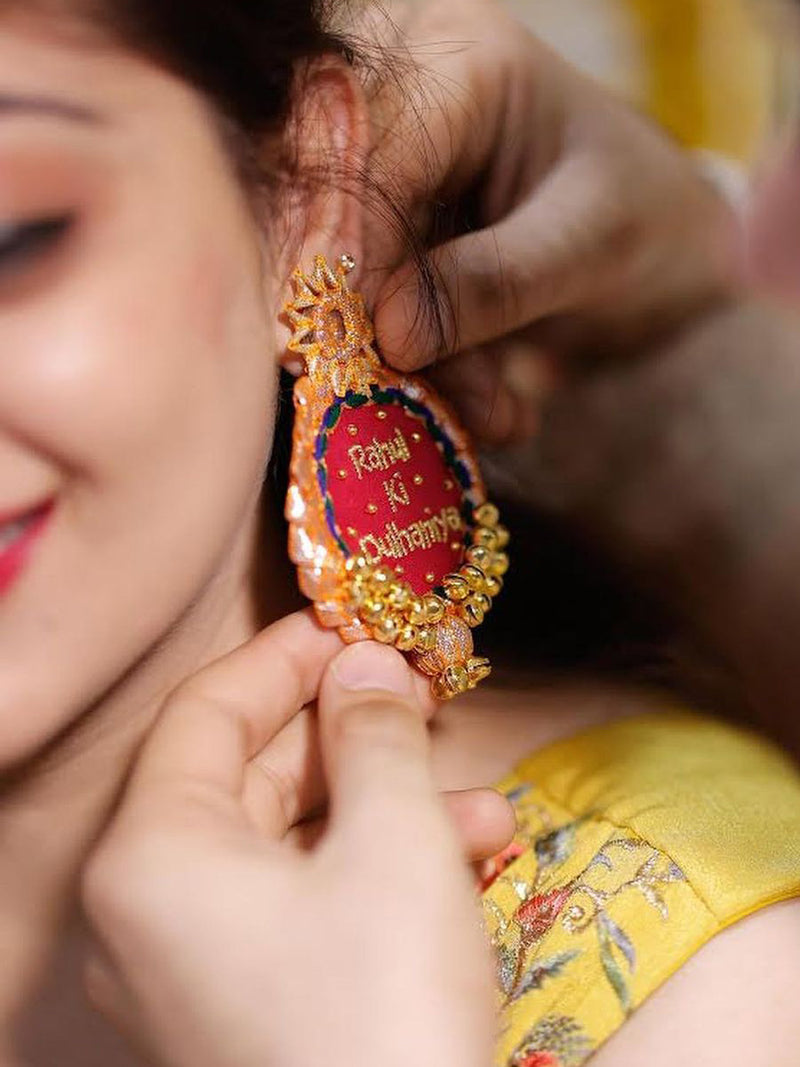 Customised Gota Patti Embroidered Earrings