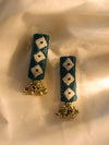 Navy Ghungroo Embroidered Earrings