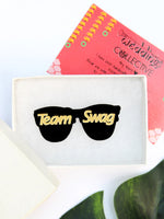 Team Swag Brooch, a quirky, handmade brooch from our wide range of wedding collection for men and women.
