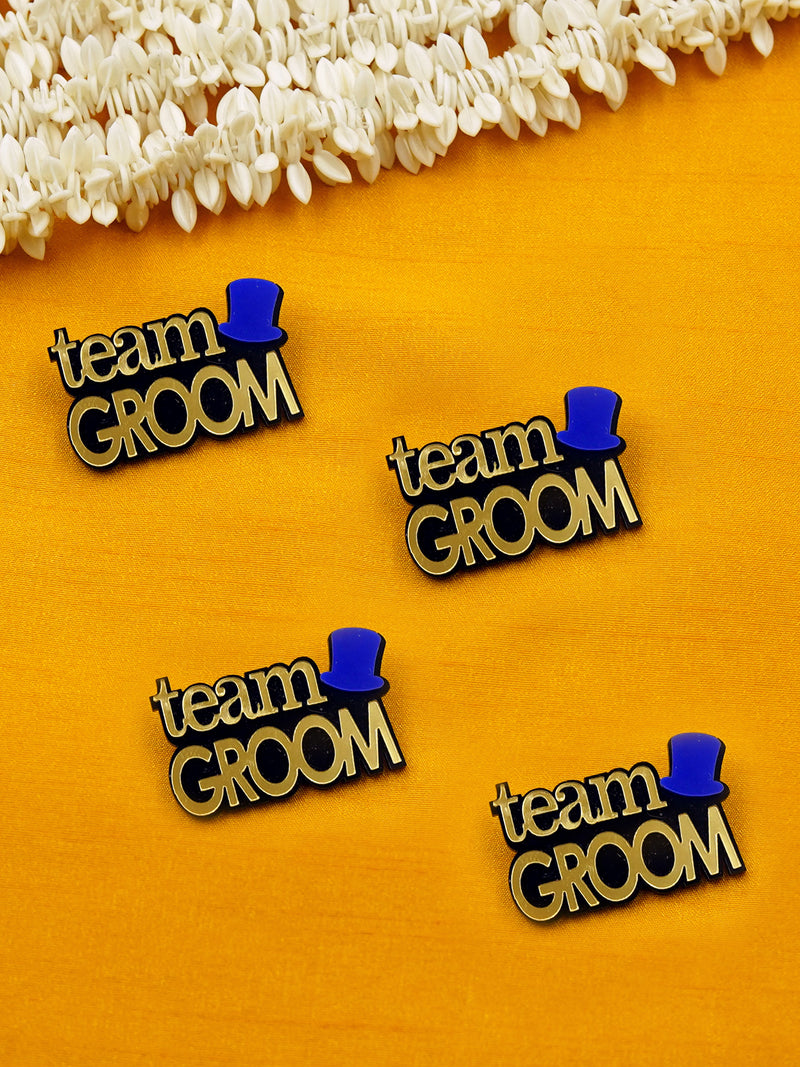 Team Groom Brooches Bulk Set